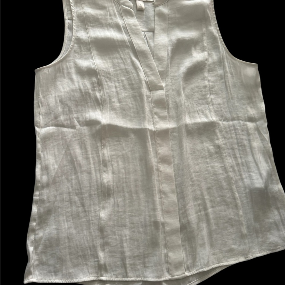 Sleeveless White Top